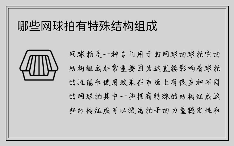 哪些网球拍有特殊结构组成